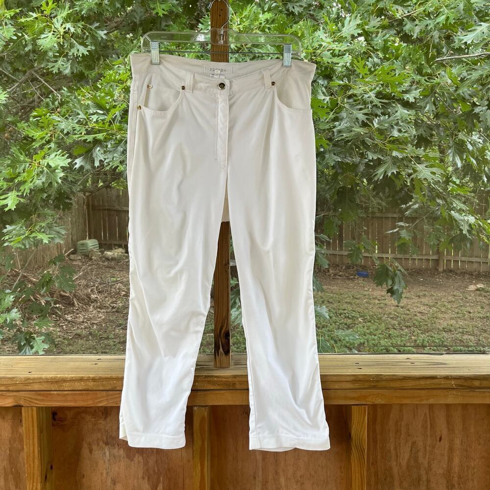 Escada Women's White Cropped Pants Size 42 (U.S. Large)